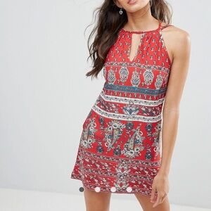 Band Of Gypsies High Neck Crochet Back Festival Dress